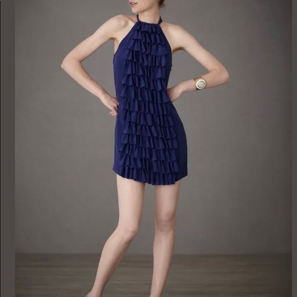 BLHDN Anthropologie Silk Racerback Mini Dress - Picture 4 of 12